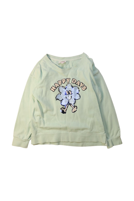 A Green Crewneck Sweatshirts from Seed in size 6T for girl. (Front View)