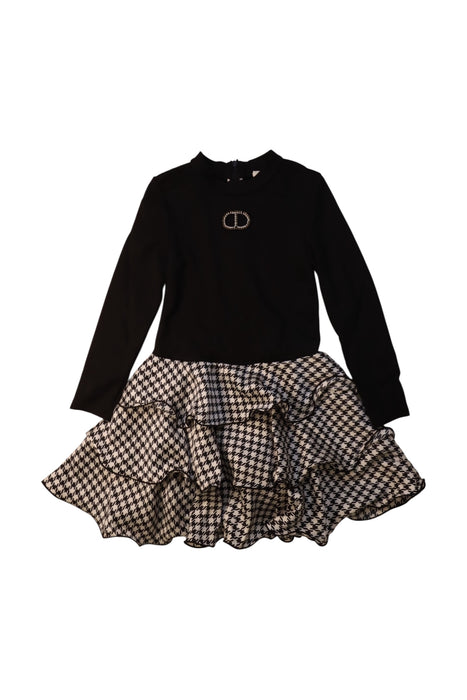 A Black Long Sleeve Dresses from TWINSET in size 5T for girl. (Front View)