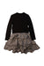 A Black Long Sleeve Dresses from TWINSET in size 5T for girl. (Back View)