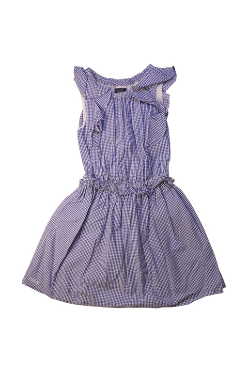 A Blue Sleeveless Dresses from Polo Ralph Lauren in size 6T for girl. (Front View)