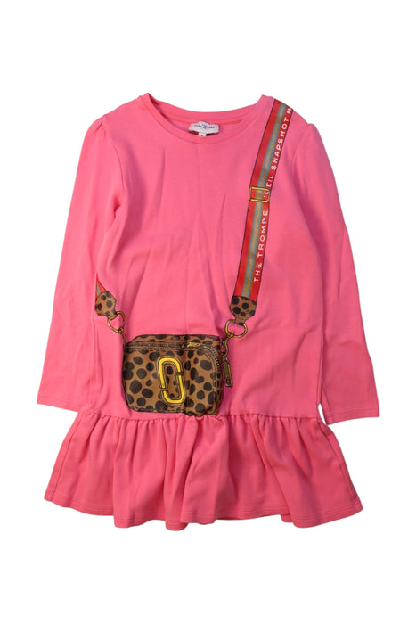 A Pink Long Sleeve Dresses from Little Marc Jacobs in size 8Y for girl. (Front View)