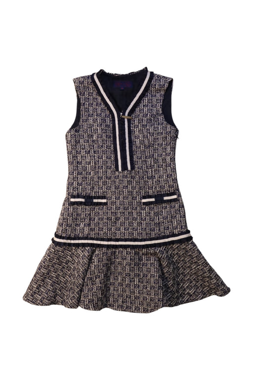 A Navy Sleeveless Dresses from Nicholas & Bears in size 6T for girl. (Front View)