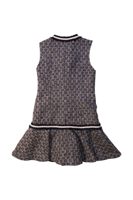 A Navy Sleeveless Dresses from Nicholas & Bears in size 6T for girl. (Back View)
