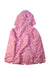 A Pink Rain Jackets from Miki House in size 4T for girl. (Back View)