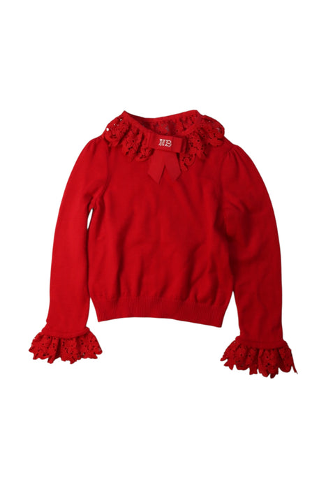 A Red Long Sleeve Tops from Nicholas & Bears in size 6T for girl. (Front View)