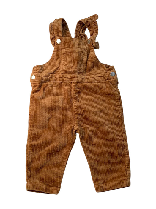A Brown Long Overalls from Seed in size 3-6M for neutral. (Front View)