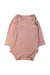 A Pink Long Sleeve Bodysuits from Mamas & Papas in size 12-18M for neutral. (Front View)