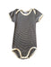 A Black Short Sleeve Bodysuits from Petit Bateau in size 3T for neutral. (Front View)