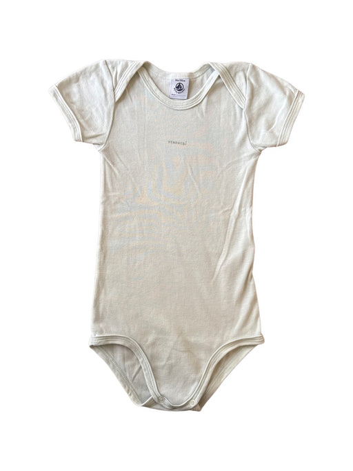 A Green Short Sleeve Bodysuits from Petit Bateau in size 3T for neutral. (Front View)