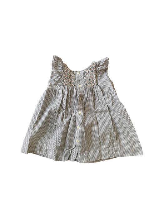 A Blue Sleeveless Dresses from Bonpoint in size 6-12M for girl. (Back View)