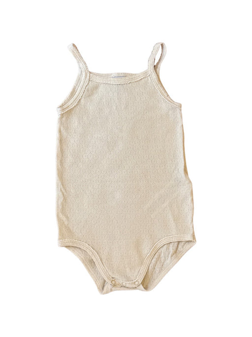 A Beige Sleeveless Bodysuits from Petit Bateau in size 3T for neutral. (Front View)