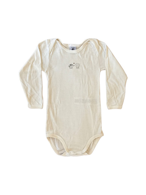 A White Long Sleeve Bodysuits from Petit Bateau in size 18-24M for neutral. (Front View)