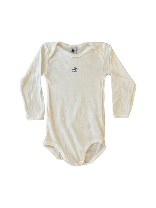 A White Long Sleeve Bodysuits from Petit Bateau in size 18-24M for neutral. (Front View)