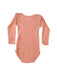 A Peach Long Sleeve Bodysuits from Petit Bateau in size 18-24M for neutral. (Back View)