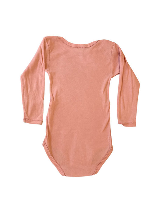 A Peach Long Sleeve Bodysuits from Petit Bateau in size 18-24M for neutral. (Back View)
