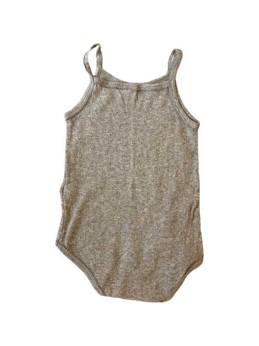 A Grey Sleeveless Bodysuits from Petit Bateau in size 3T for neutral. (Back View)