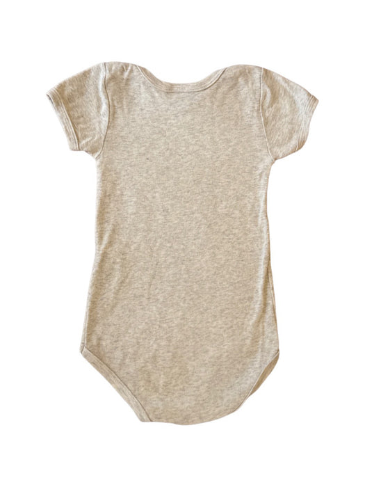A Grey Short Sleeve Bodysuits from Petit Bateau in size 3T for neutral. (Back View)