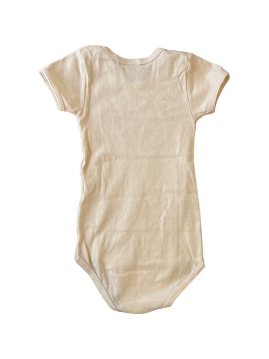 A Beige Short Sleeve Bodysuits from Petit Bateau in size 3T for neutral. (Back View)