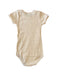 A Beige Short Sleeve Bodysuits from Petit Bateau in size 3T for neutral. (Back View)