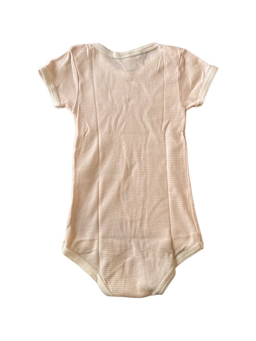 A Pink Short Sleeve Bodysuits from Petit Bateau in size 3T for neutral. (Back View)