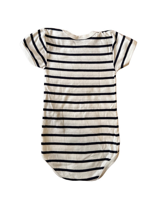 A Beige Short Sleeve Bodysuits from Petit Bateau in size 3T for neutral. (Back View)