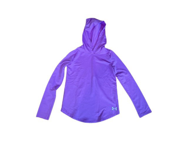 A Purple Hooded Sweatshirts from Under Armour in size 13Y for girl. (Front View)