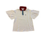 A White Short Sleeve Polos from Lacoste in size 12Y for girl. (Front View)