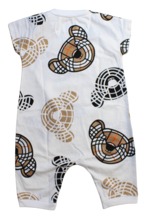 A White Short Sleeve Rompers from Burberry in size 6-12M for boy. (Back View)