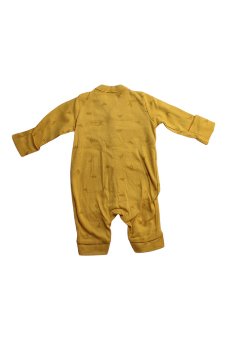 A Yellow Long Sleeve Rompers from Mothercare in size Newborn for boy. (Back View)