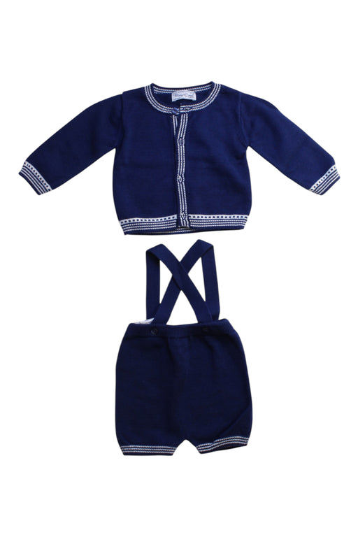 A Navy Overall Sets from Mayoral in size Newborn for boy. (Front View)