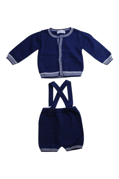A Navy Overall Sets from Mayoral in size Newborn for boy. (Front View)