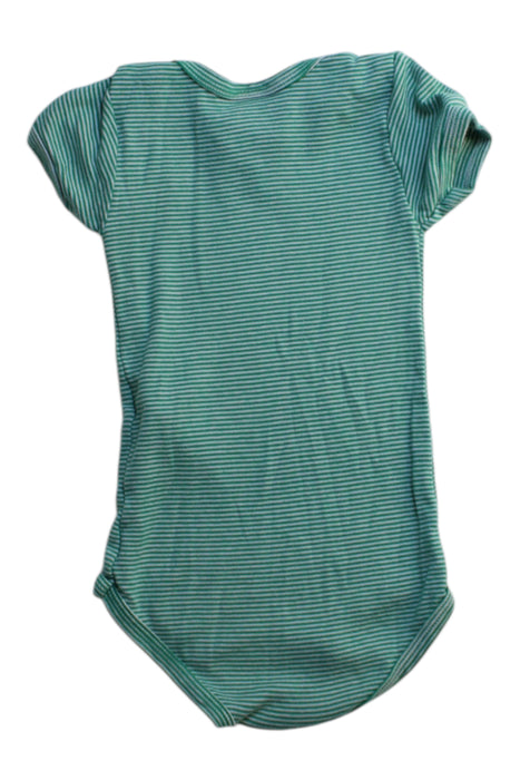 A Green Short Sleeve Bodysuits from Petit Bateau in size 18-24M for boy. (Back View)