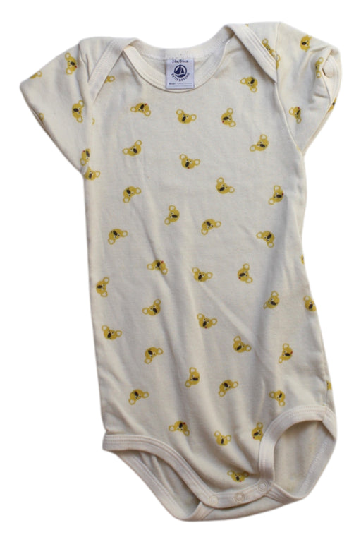A Ivory Short Sleeve Bodysuits from Petit Bateau in size 18-24M for boy. (Front View)