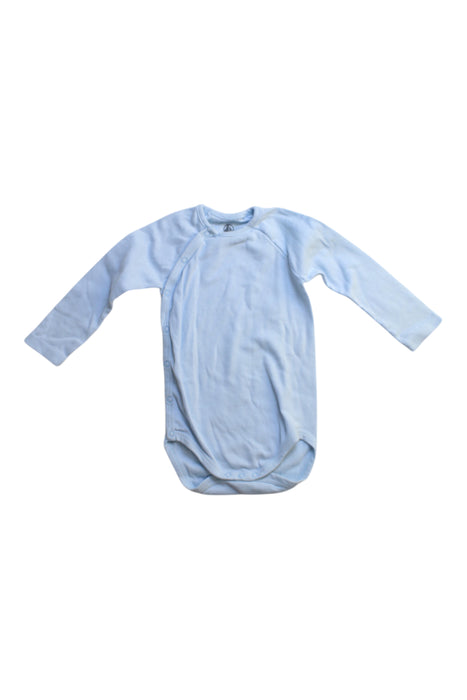 A Blue Long Sleeve Bodysuits from Petit Bateau in size 12-18M for boy. (Front View)