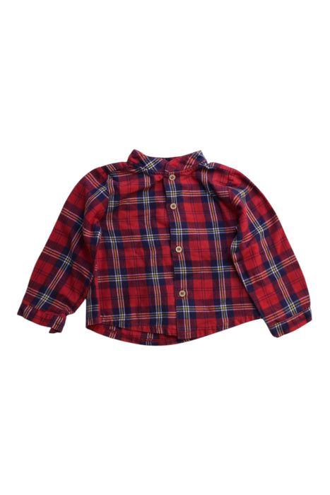 A Red Long Sleeve Shirts from Babidu in size 6-12M for boy. (Front View)