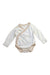 A White Long Sleeve Bodysuits from Natures Purest in size 0-3M for neutral. (Front View)