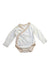 A White Long Sleeve Bodysuits from Natures Purest in size 0-3M for neutral. (Front View)