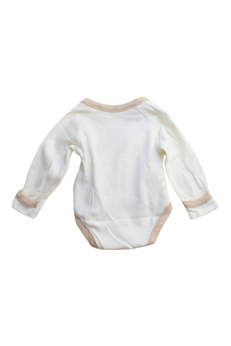 A White Long Sleeve Bodysuits from Natures Purest in size 0-3M for neutral. (Back View)