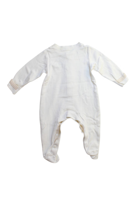A White Onesies from Natures Purest in size 12-18M for neutral. (Back View)