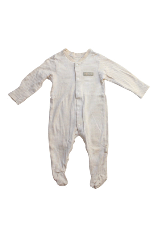 A White Onesies from Natures Purest in size 12-18M for neutral. (Front View)