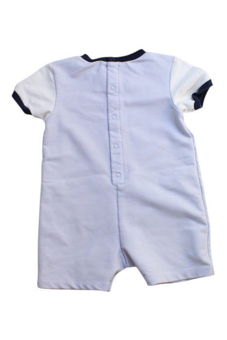A White Short Sleeve Rompers from Boss in size 6-12M for boy. (Back View)