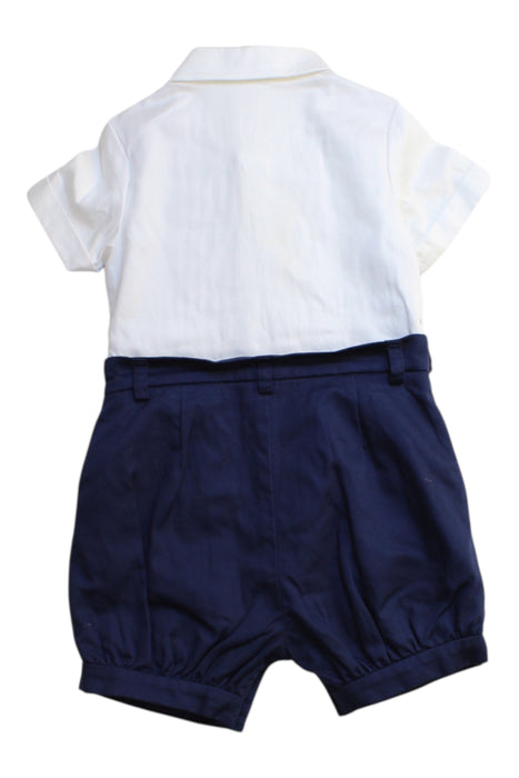 A Navy Short Sleeve Rompers from Nicholas & Bears in size 6-12M for boy. (Back View)