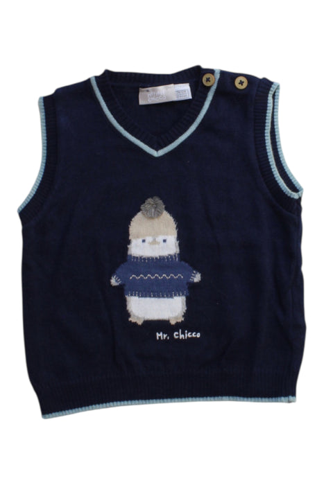 A Navy Sweater Vests from Chicco in size 6-12M for boy. (Front View)