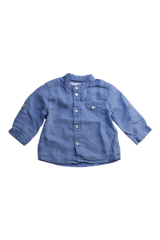 A Blue Long Sleeve Shirts from Tartine et Chocolat in size 18-24M for boy. (Front View)