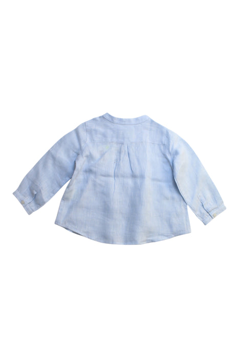 A Blue Long Sleeve Shirts from Nanos in size 6-12M for boy. (Back View)