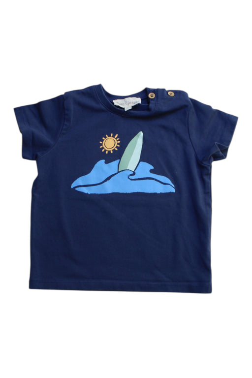 A Blue Short Sleeve T Shirts from Fina Ejerique in size 12-18M for boy. (Front View)