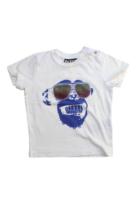 A White Short Sleeve T Shirts from Diesel in size 12-18M for boy. (Front View)