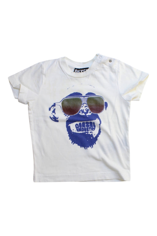 A White Short Sleeve T Shirts from Diesel in size 12-18M for boy. (Front View)