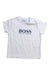 A White Short Sleeve T Shirts from Boss in size 6-12M for boy. (Front View)