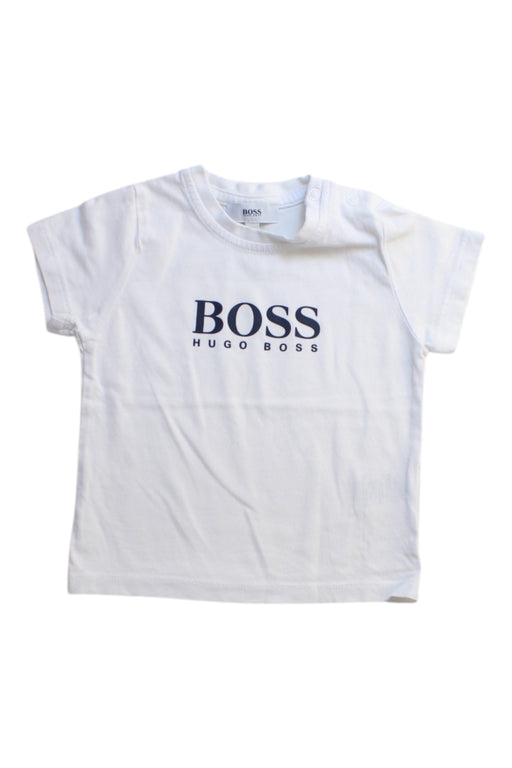 A White Short Sleeve T Shirts from Boss in size 6-12M for boy. (Front View)